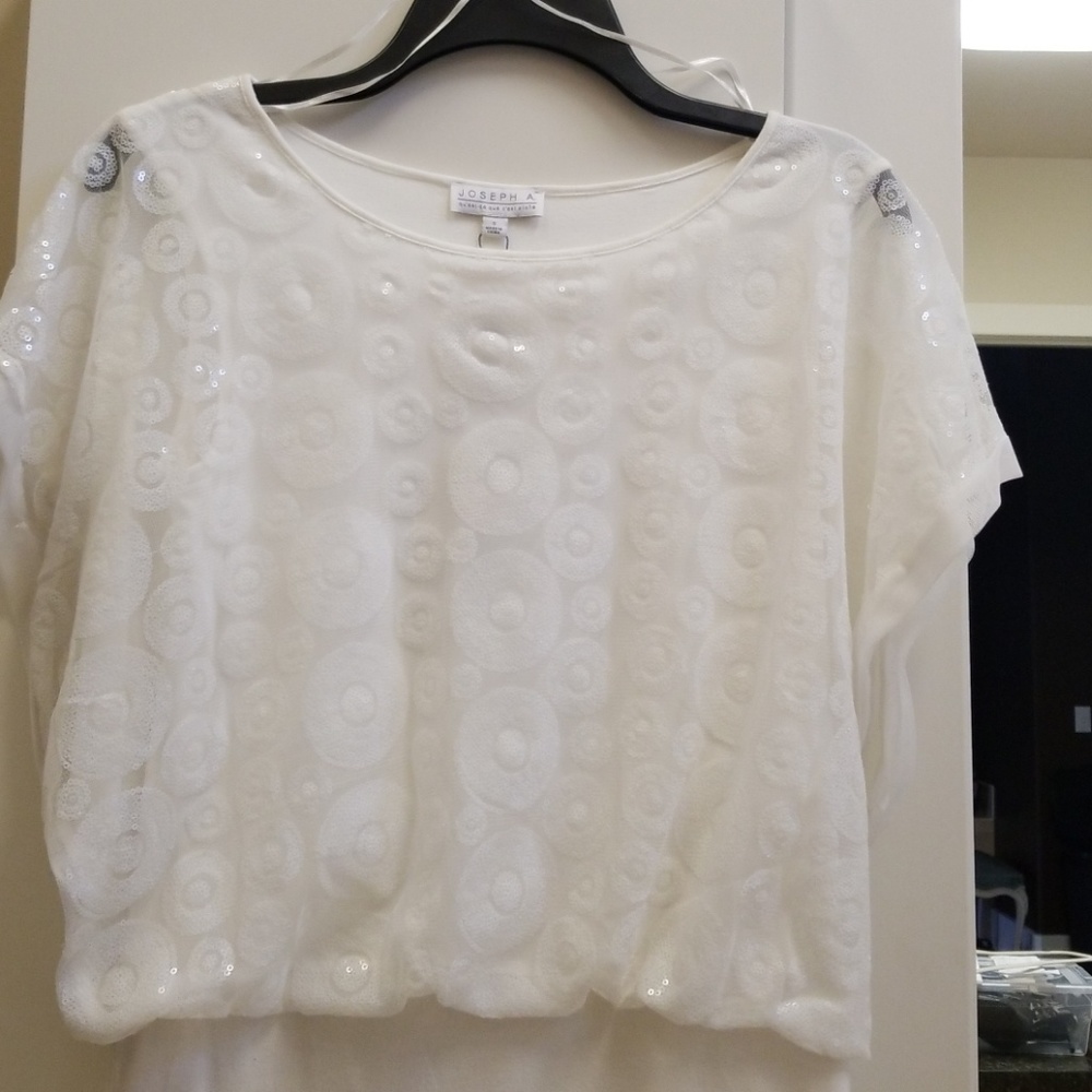 White Blouse w sequins